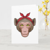 aap met Bandana Kaart (Gele Bloem)
