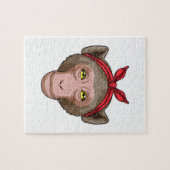 aap met Bandana Legpuzzel (Horizontaal)