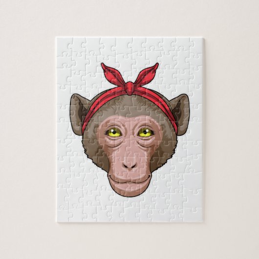 aap met Bandana Legpuzzel (Verticaal)