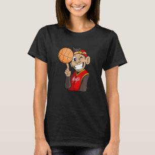 aap met basketbal t-shirt