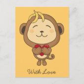 aap met Briefkaart van liefde (Voorkant)