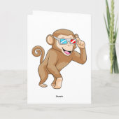 aap met bril kaart (Achterkant)