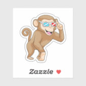 aap met bril sticker (Vel)