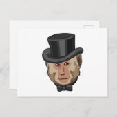 Aap met cilinder briefkaart (Voorkant / Achterkant)