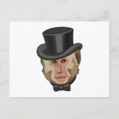 Aap met cilinder briefkaart (Voorkant)