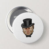 aap met Cylinder Ronde Button 7,6 Cm (Voorkant /achterkant)