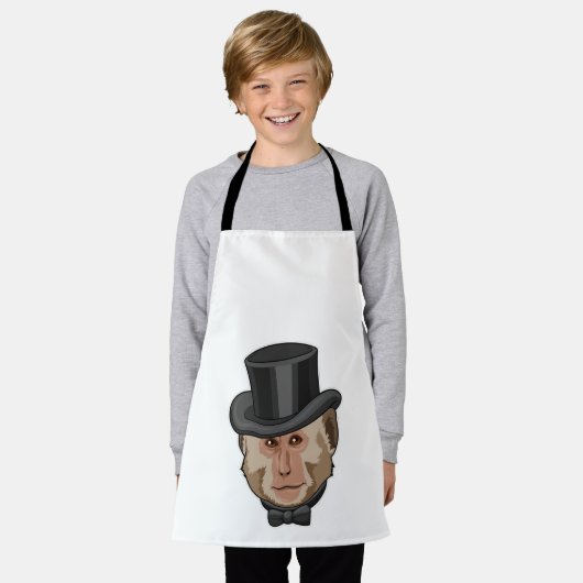 aap met Cylinder Schort (Gedragen)