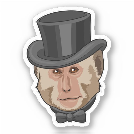 aap met Cylinder Sticker (Voorkant)