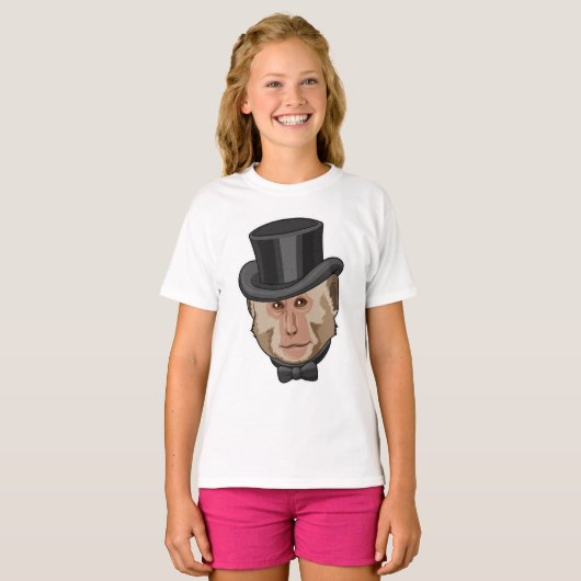 aap met Cylinder T-shirt (Voorkant volledig)