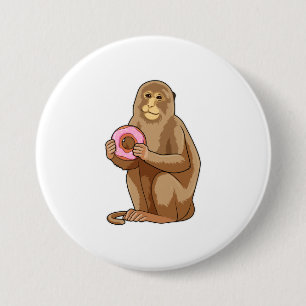 aap met Donut Ronde Button 7,6 Cm