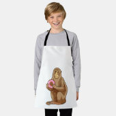 aap met Donut Schort (Gedragen)