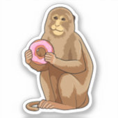 aap met Donut Sticker (Voorkant)