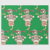 aap met een Football Cadeaupapier (Vlak)