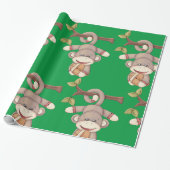 aap met een Football Cadeaupapier (Uitgerold)