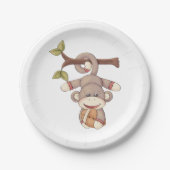 aap met een Football Papieren Bordje (Voorkant)