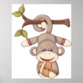 aap met een Football Poster (Voorkant)