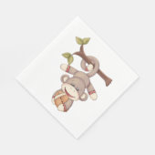 aap met een Football Servet (Hoek)