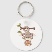 aap met een Football Sleutelhanger (Voorkant)