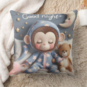Aap met een teddybeer, Collectie van Natasha Us Kussen (Deken)