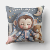 Aap met een teddybeer, Collectie van Natasha Us Kussen (Achterkant)