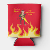 aap met een vlammenwerper blikjeskoeler (Voorkant)