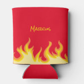 aap met een vlammenwerper blikjeskoeler (Achterkant)