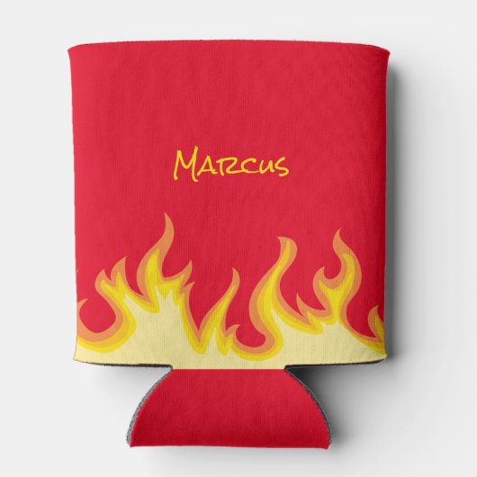 aap met een vlammenwerper blikjeskoeler (Achterkant)