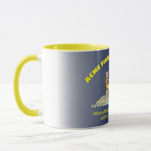 Aap met een vlammenwerper die een stapel geld verb mok (Links)