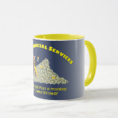 Aap met een vlammenwerper die een stapel geld verb mok (Voorkant rechts)