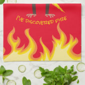 aap met een vlammenwerper theedoek (Gevouwen)