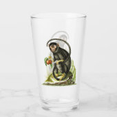 Aap met fruit glas (Achterkant)