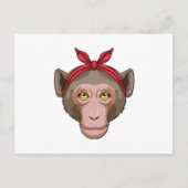 Aap met hoofddoek briefkaart (Voorkant)