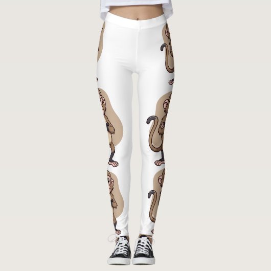 Aap met kalme zelfverzekerdheid –Minimale lifestyl Leggings (Voorkant)
