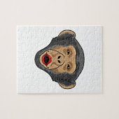 aap met Kiss-mond Legpuzzel (Horizontaal)