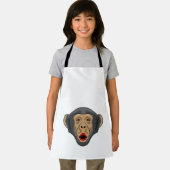 aap met Kiss-mond Schort (Insitu)