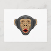 Aap met kusmond briefkaart (Voorkant)