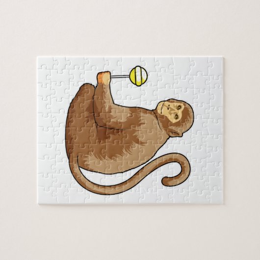 aap met Lollipop Legpuzzel (Horizontaal)