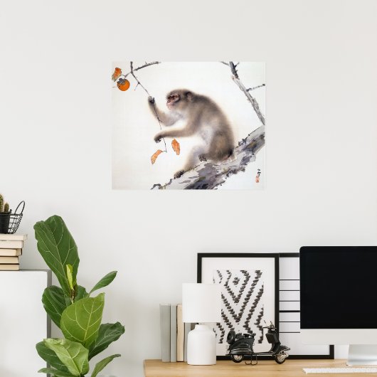 aap met Persimmons Poster (Thuiskantoor)