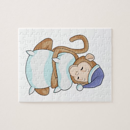 aap met Pillow en Sleepyhead Legpuzzel (Horizontaal)