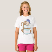 aap met Pillow en Sleepyhead T-shirt (Voorkant volledig)