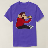 Aap met Pizza 2 T-shirt (Design voorkant)
