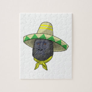 aap met riem pet legpuzzel