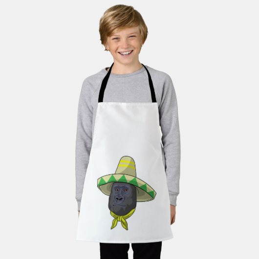 aap met riem pet schort (Gedragen)