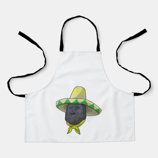 aap met riem pet schort (Voorkant)