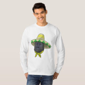 aap met riem pet t-shirt (Voorkant volledig)