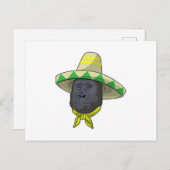 Aap met strohoed briefkaart (Voorkant / Achterkant)