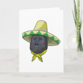 Aap met strohoed kaart (Voorkant)