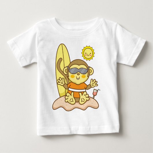 Aap met surven bord baby (Voorkant)