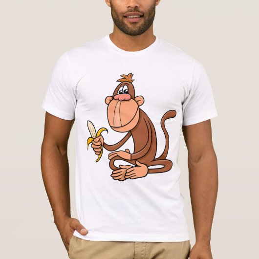 aap met T-shirt voor de bananenteelt (Voorkant)