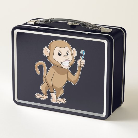 aap met tandenborstel (Achterkant)